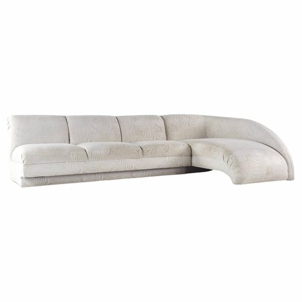 vladimir kagan style mid century preview sectional sofa with chaise