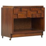 Lane Brutalist Staccato Mid Century Walnut Nightstand | Mid Century Modern Furniture - Mid Century Furniture Chicago Lane Brutalist Staccato Mid Century Walnut Nightstand