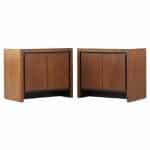 Dillingham Mid Century Bookmatched Nightstands - Pair