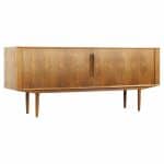 Arne Vodder Style Mid Century Tambour Door Rosewood Credenza | Mid Century Modern Furniture - Mid Century Furniture Chicago Arne Vodder Style Mid Century Tambour Door Rosewood Credenza