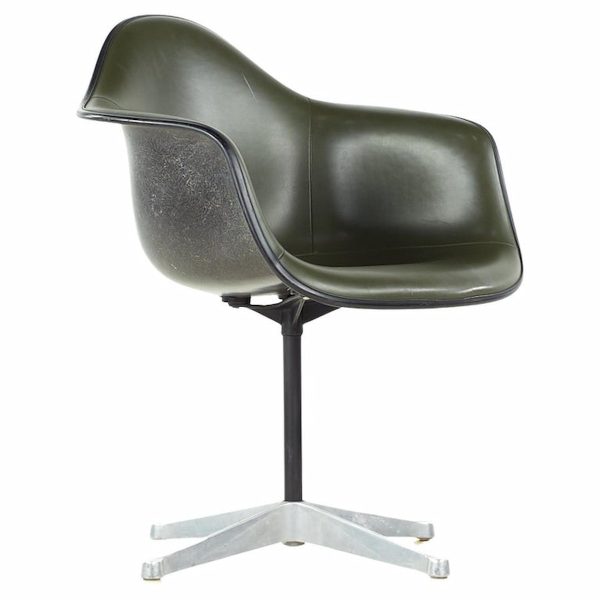 charles eames for herman miller mid century upholstered shell office chair