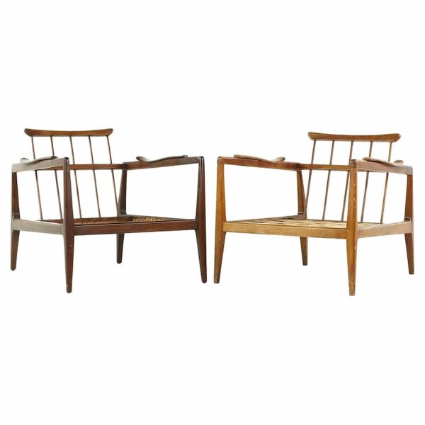edmond spence mid century lounge chairs - pair