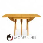 Heywood Wakefield Mid Century Wheat Wishbone Dining Table with 2 Leaves