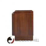 Tobago Brutalist Mid Century Walnut Nightstands - Pair