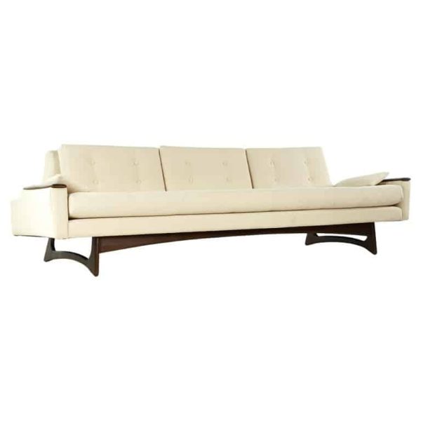 adrian pearsall style kroehler american leisure sofa walnut sofa
