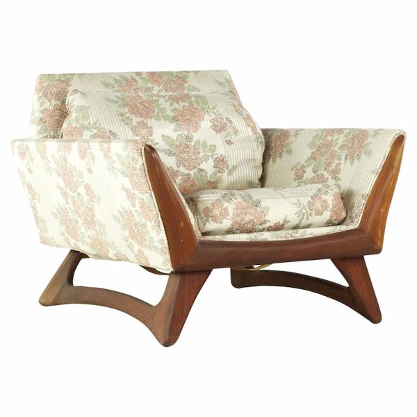 adrian pearsall mid century walnut lounge chair