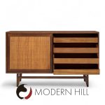 John Keal for Brown Saltman Mid Century Cane Lowboy | Mid Century Modern Furniture - Mid Century Furniture Chicago John Keal for Brown Saltman Mid Century Cane Lowboy