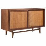 John Keal for Brown Saltman Mid Century Cane Lowboy | Mid Century Modern Furniture - Mid Century Furniture Chicago John Keal for Brown Saltman Mid Century Cane Lowboy