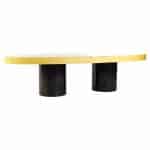 Pace Collection Mid Century Burlwood and Black Lacquer Dining Table