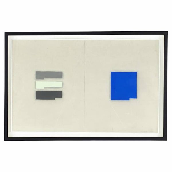 Suzanne Caporael Mid Century Elements of Pigment Etching with Gouache and Pencil