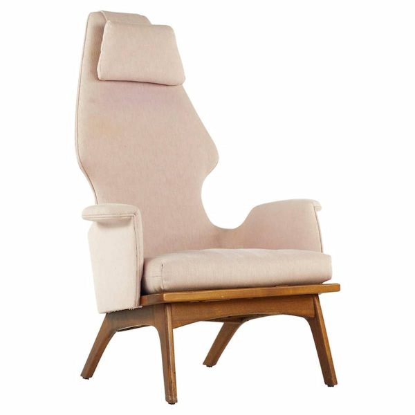 adrian pearsall for craft associates mid century walnut lounge chair