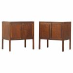 Jack Cartwright for Founders Mid Century Walnut Nightstands - Pair