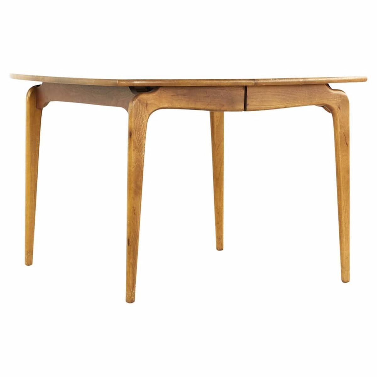 Lane Perception Mid Century Walnut Expanding Dining Table with 2 Leaves