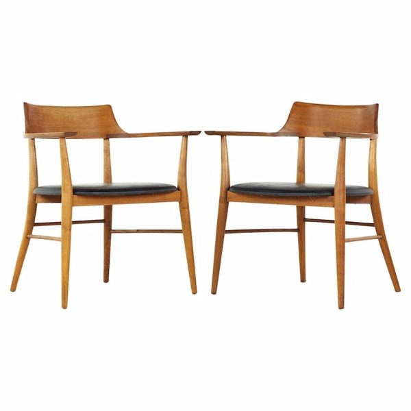 paul mccobb for directional mid century occasional lounge chairs - pair