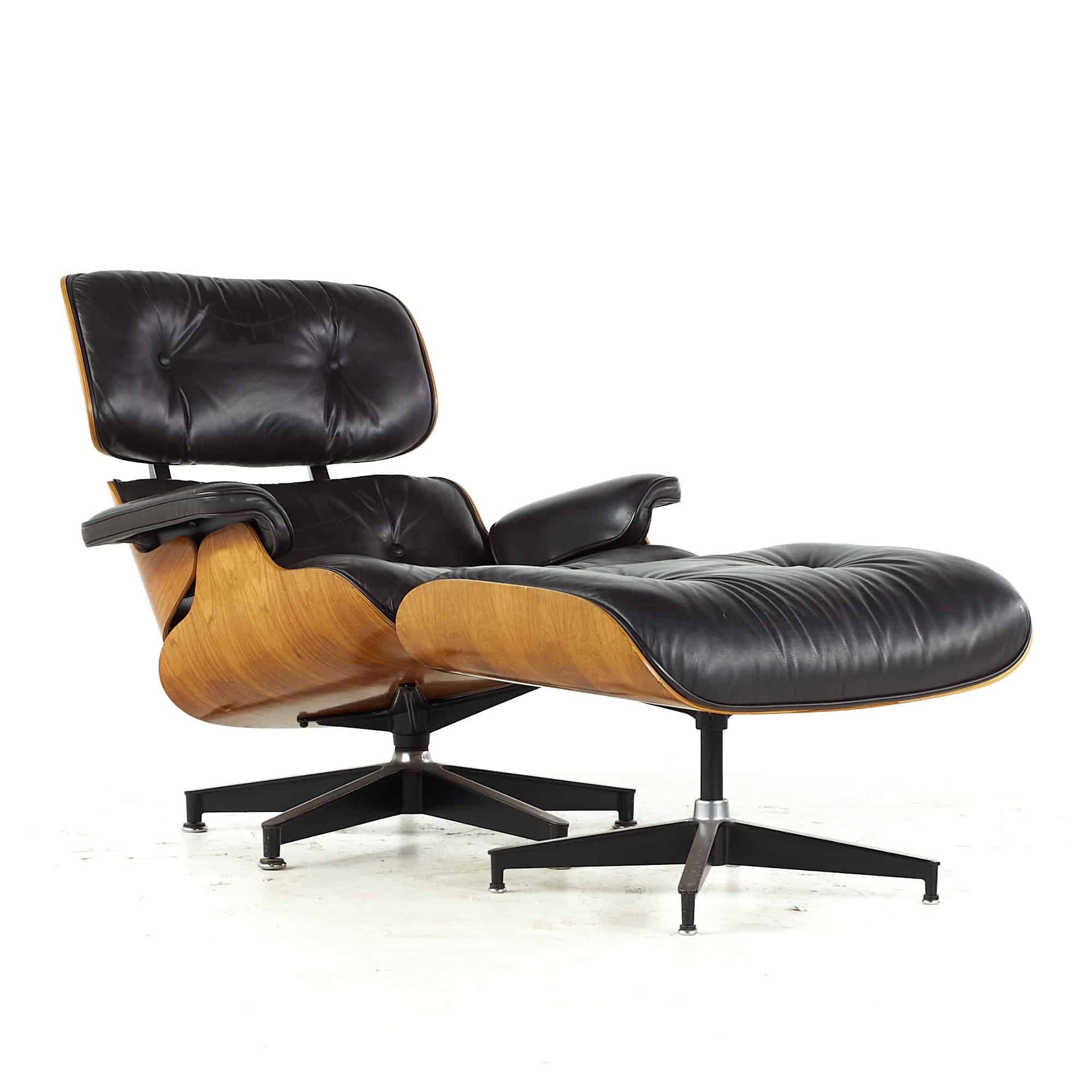Charles and Ray Eames for Herman Miller Mid Century Walnut Lounge Chair and Ottoman