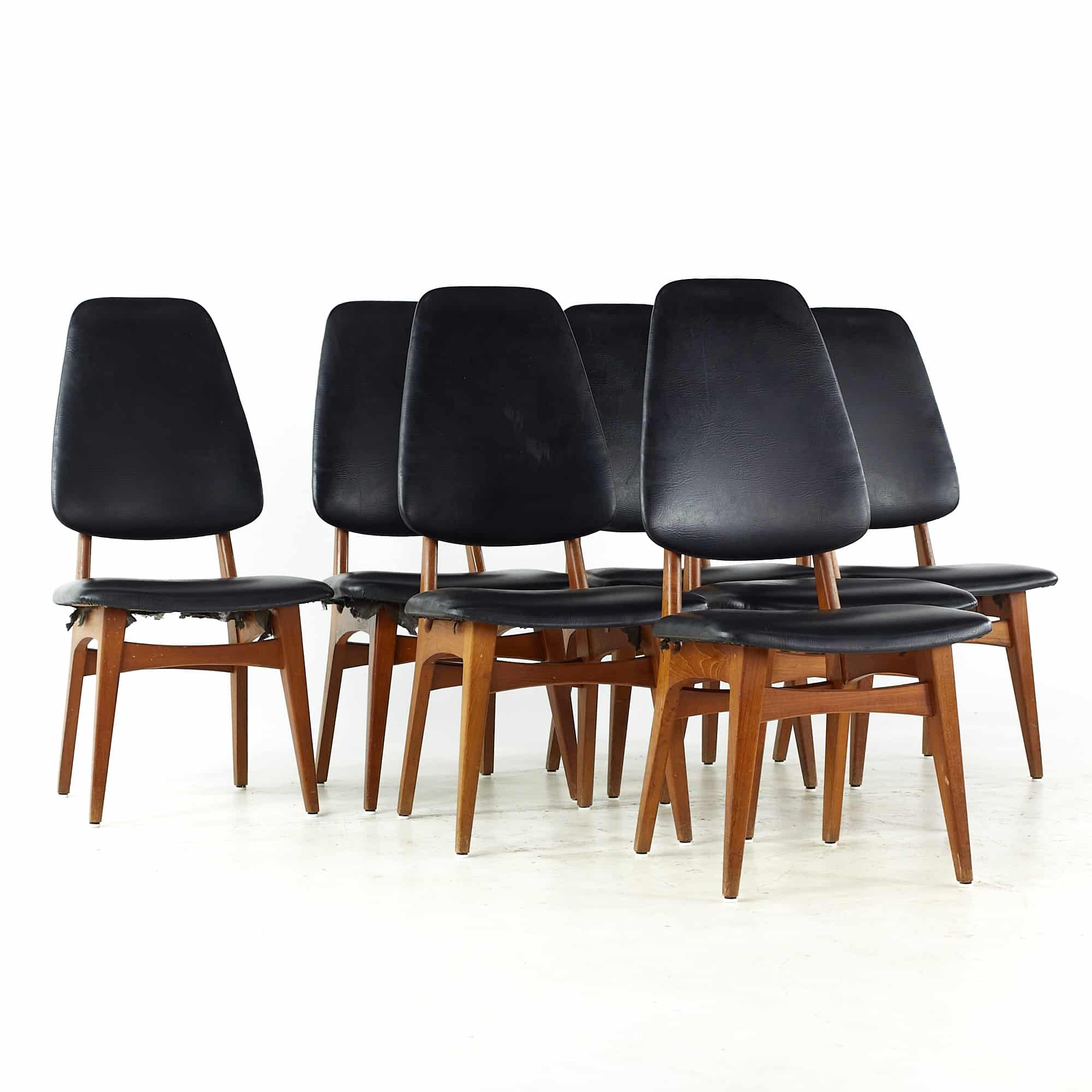 Bruk Sorheim for Sorheim Mill Mid Century Norwegian Teak Dining Chairs - Set of 7