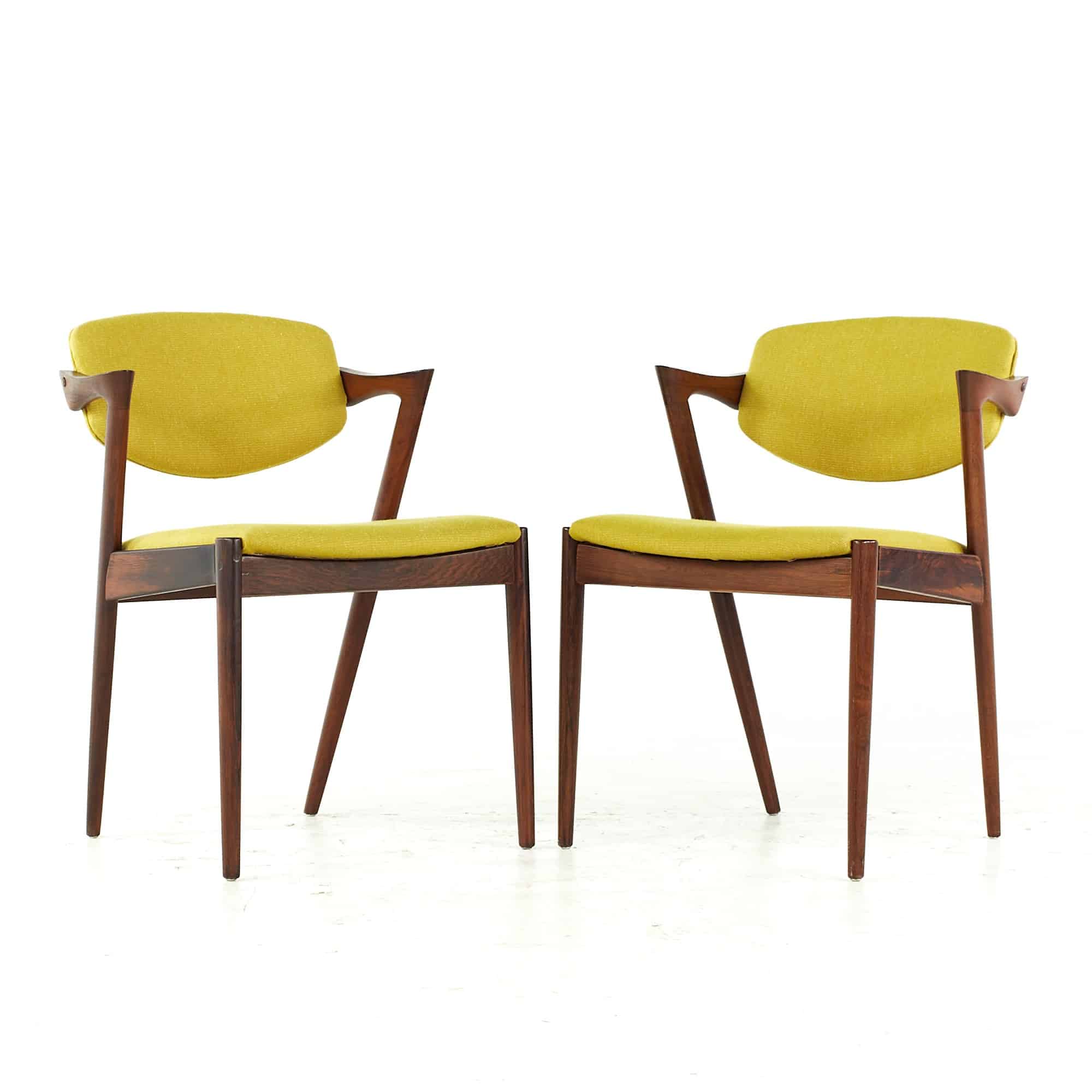 Kai Kristiansen Mid Century Rosewood Z Dining Chairs - Pair