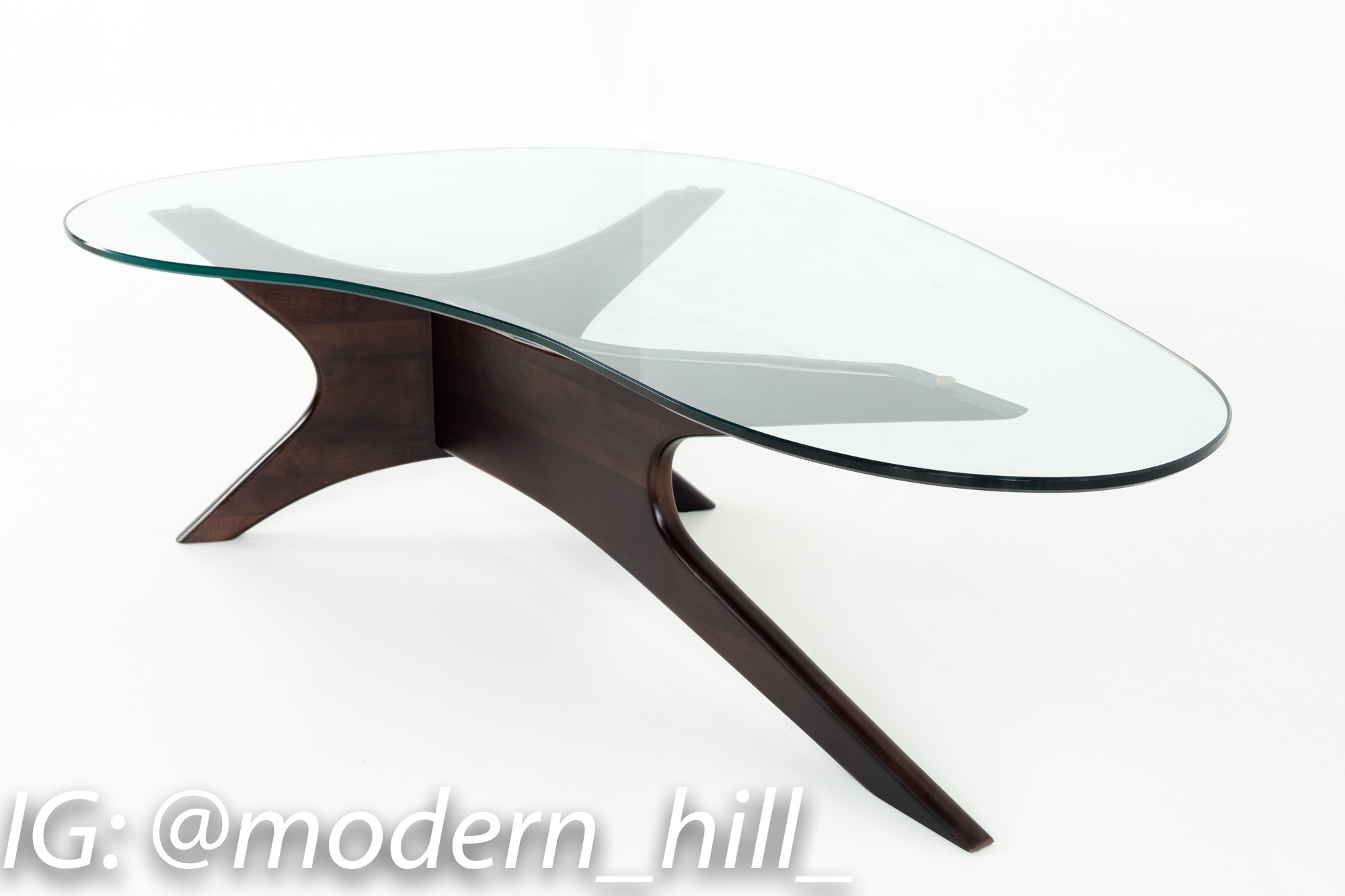 Adrian Pearsall Style Jacks Mid Century Modern Coffee Table
