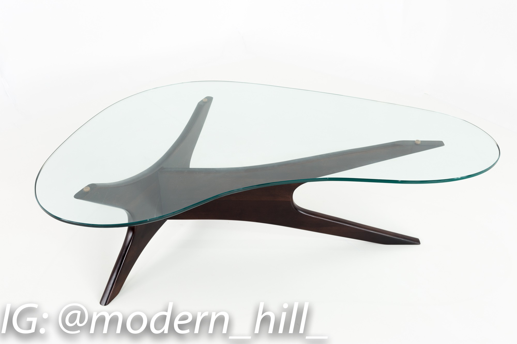 Adrian Pearsall Style Jacks Mid Century Modern Coffee Table