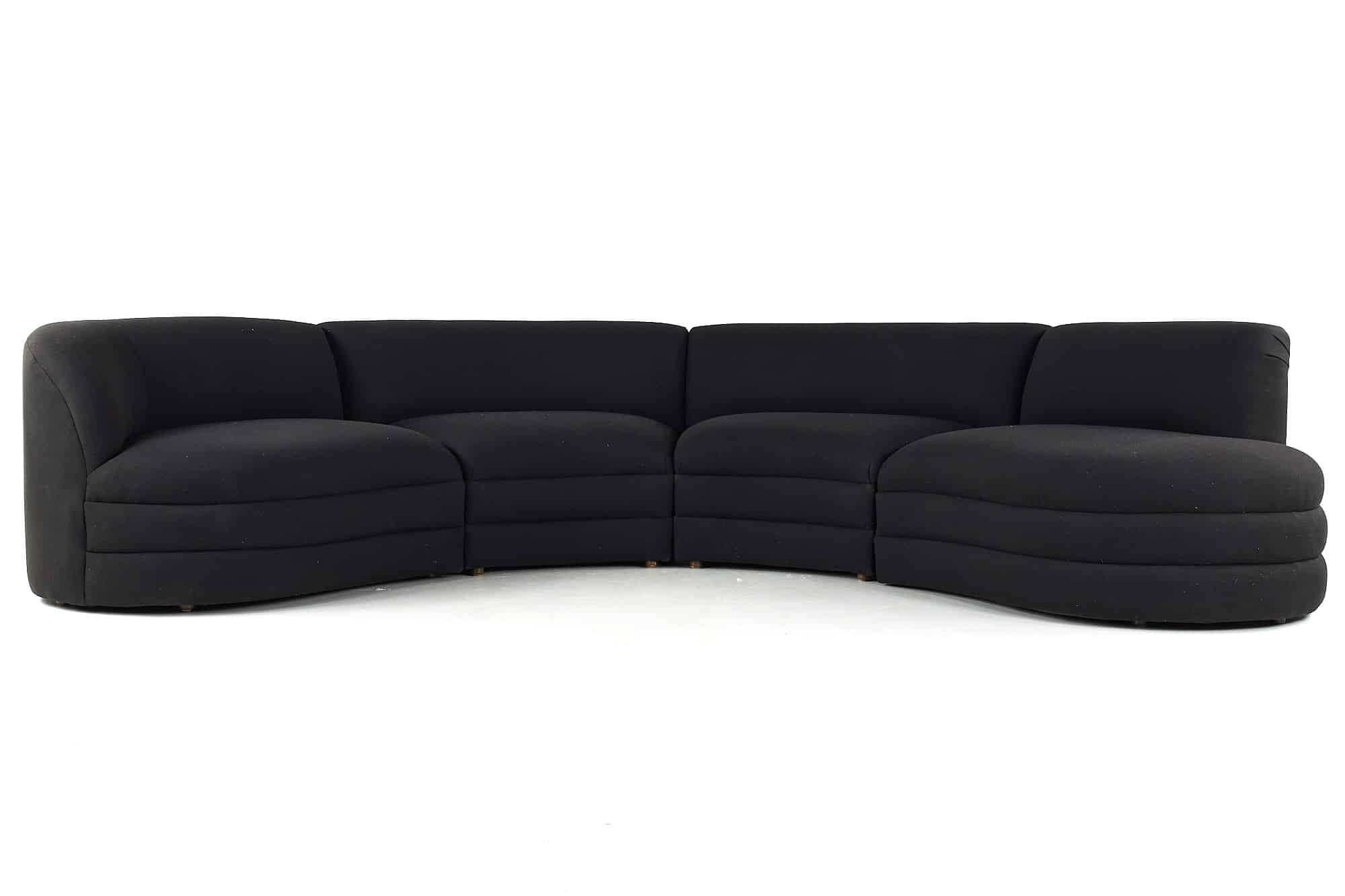 Weiman Mid Century Curved Sectional Sofa
