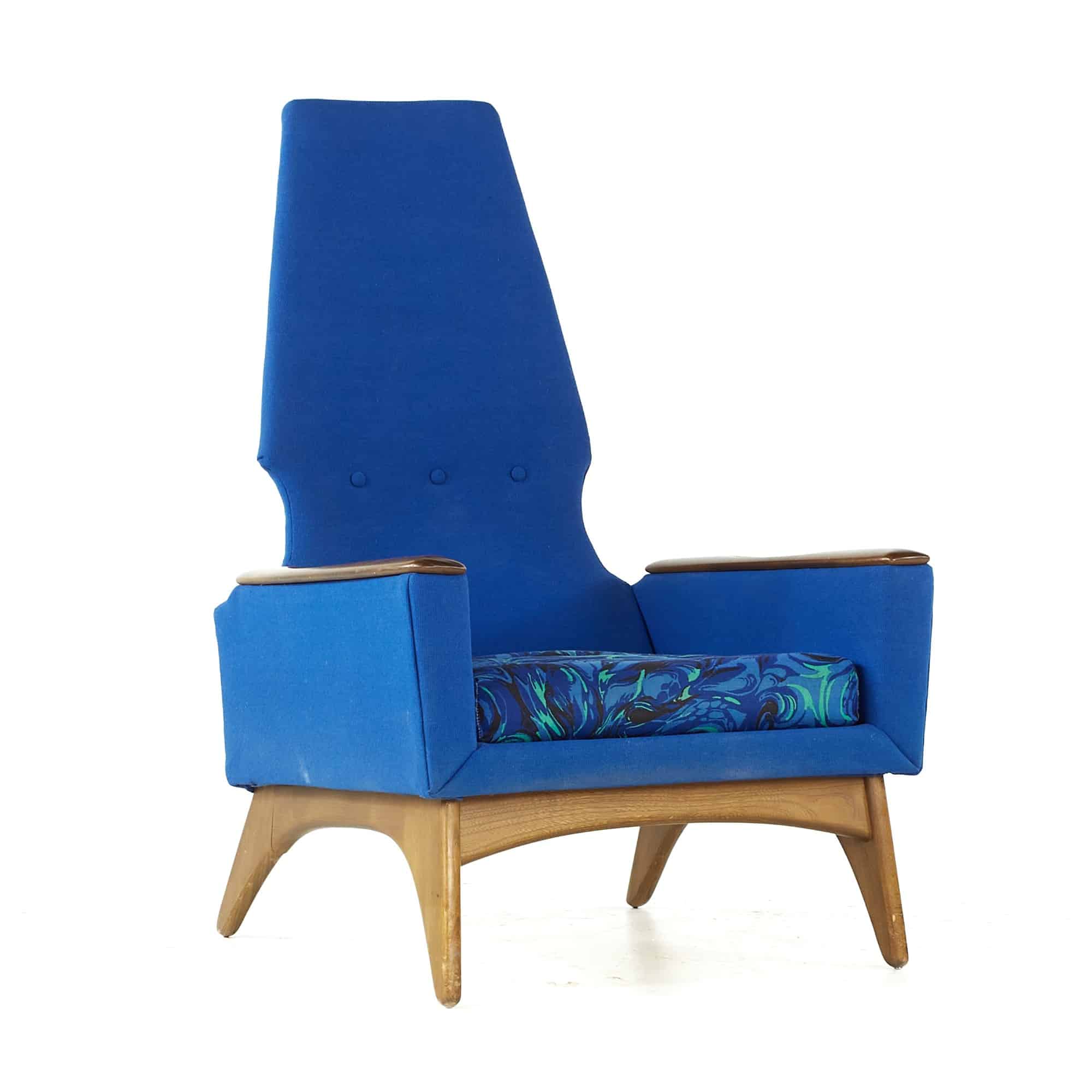 Adrian Pearsall Style Mid Century Walnut Lounge Chair