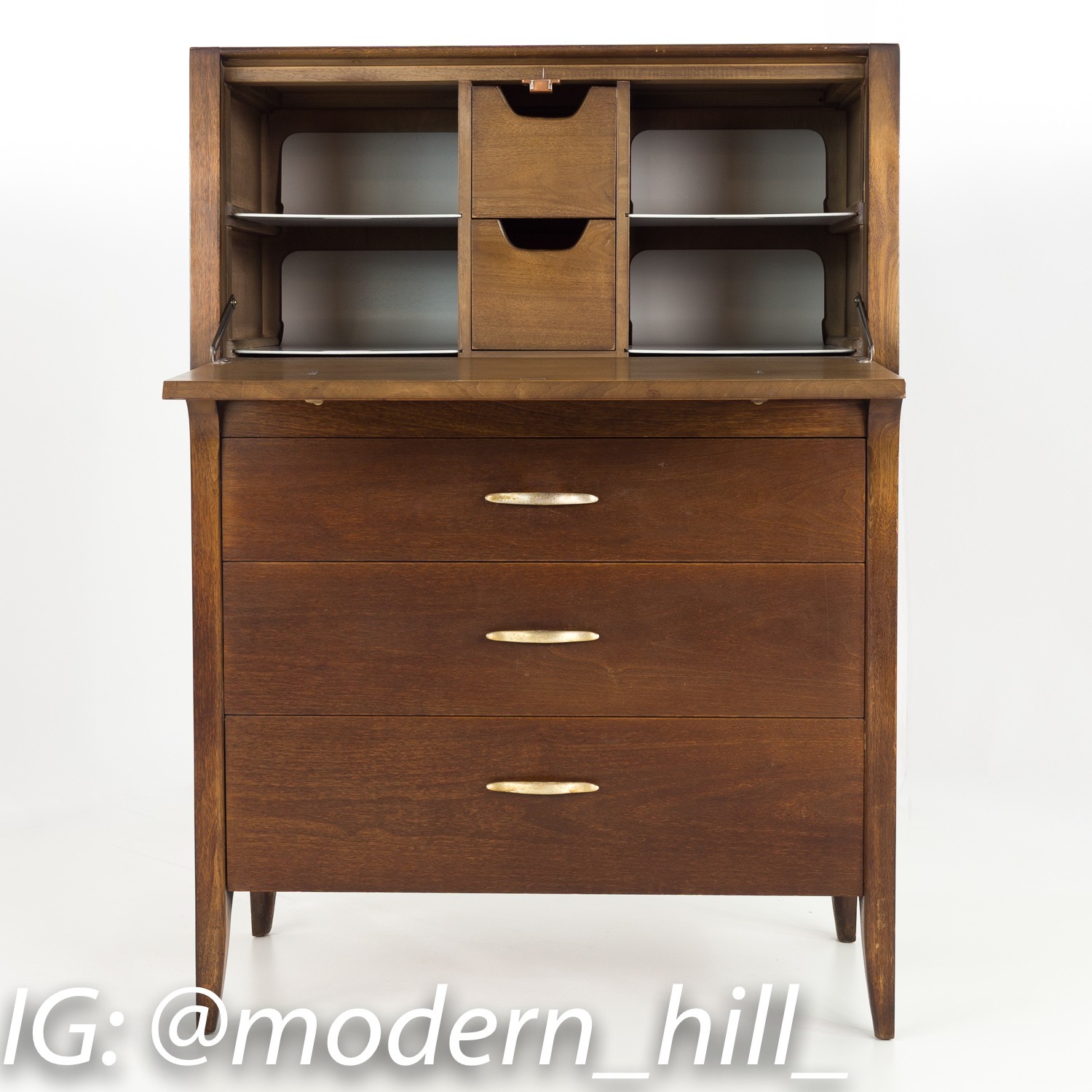 John Van Koert for Drexel Profile Highboy Dresser or Bar Desk