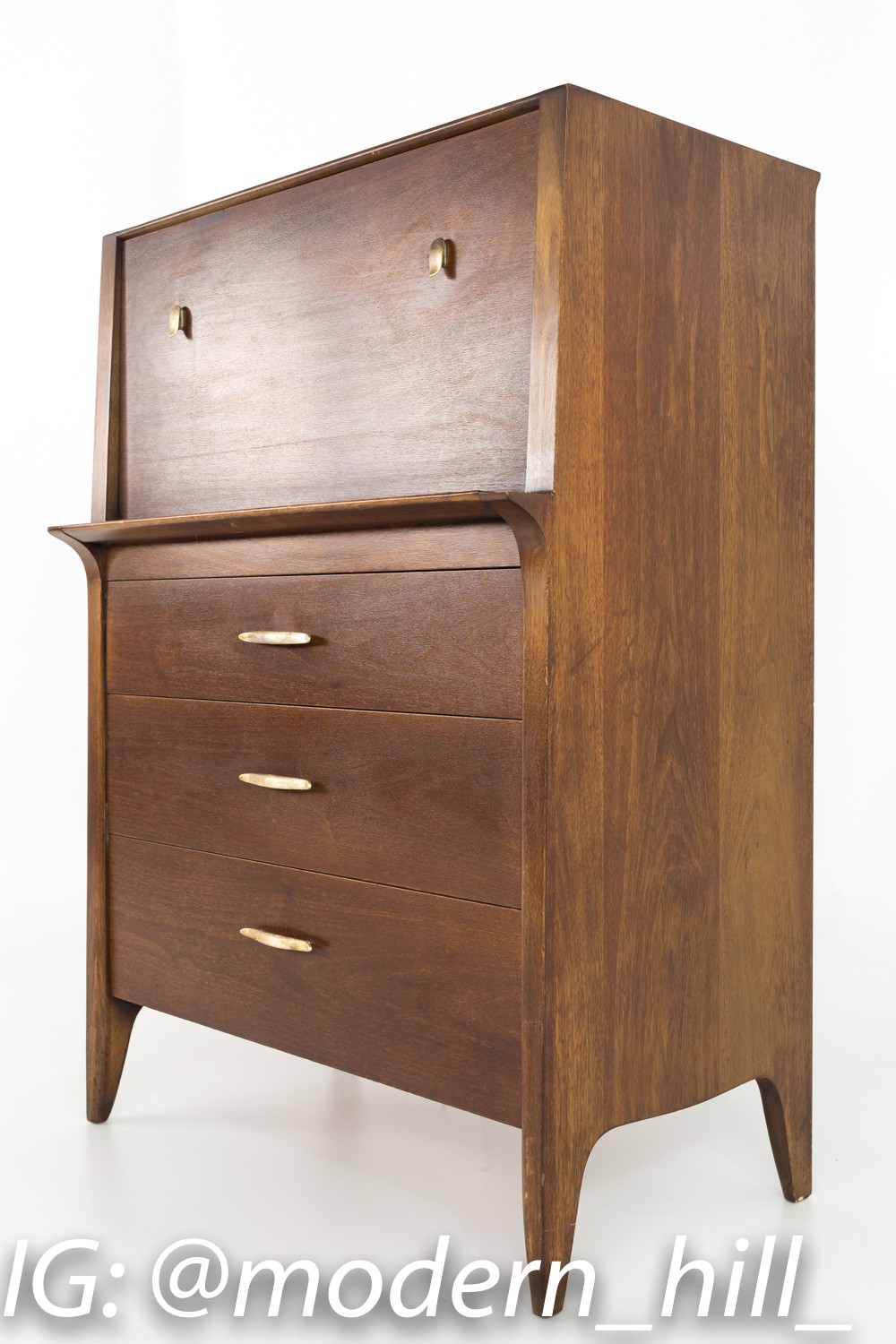John Van Koert for Drexel Profile Highboy Dresser or Bar Desk