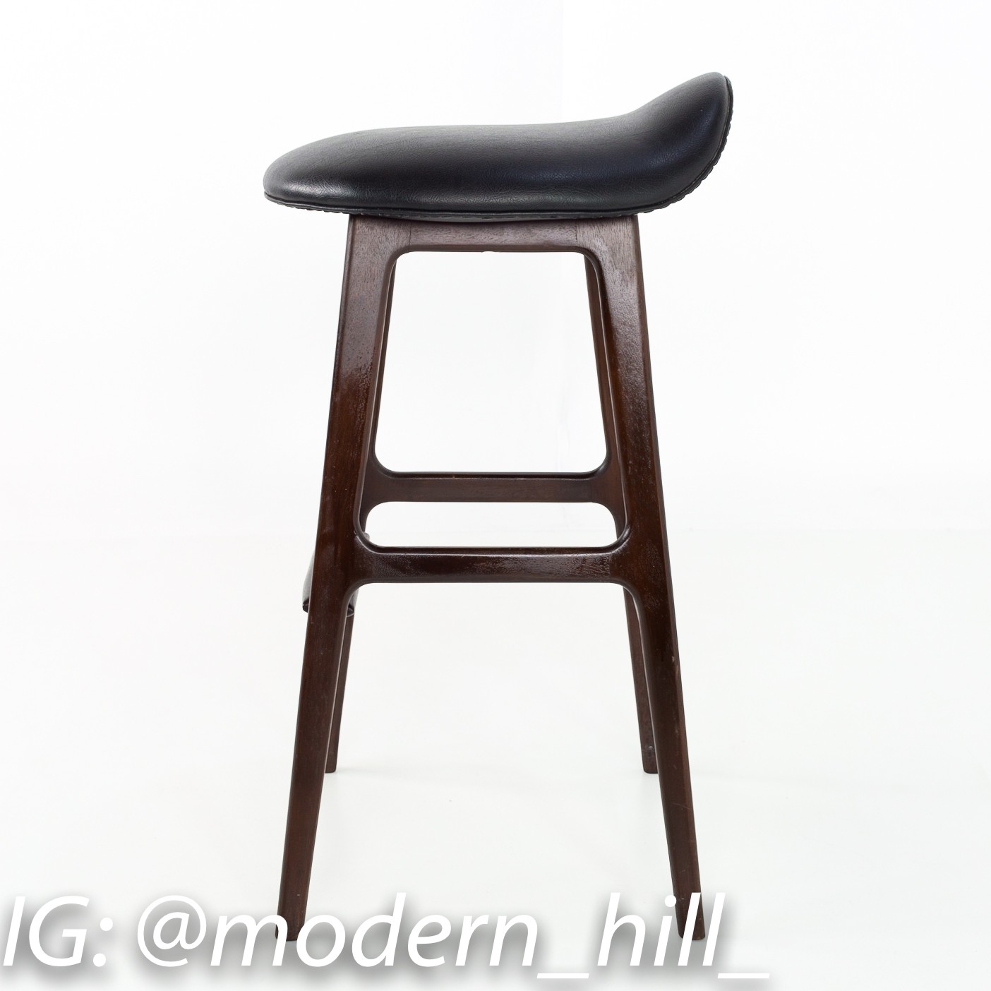 Erik Buck Mid Century Modern Rosewood Bar Stools - Matching Pair