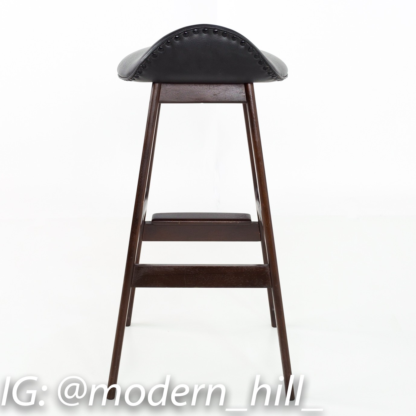 Erik Buck Mid Century Modern Rosewood Bar Stools - Matching Pair