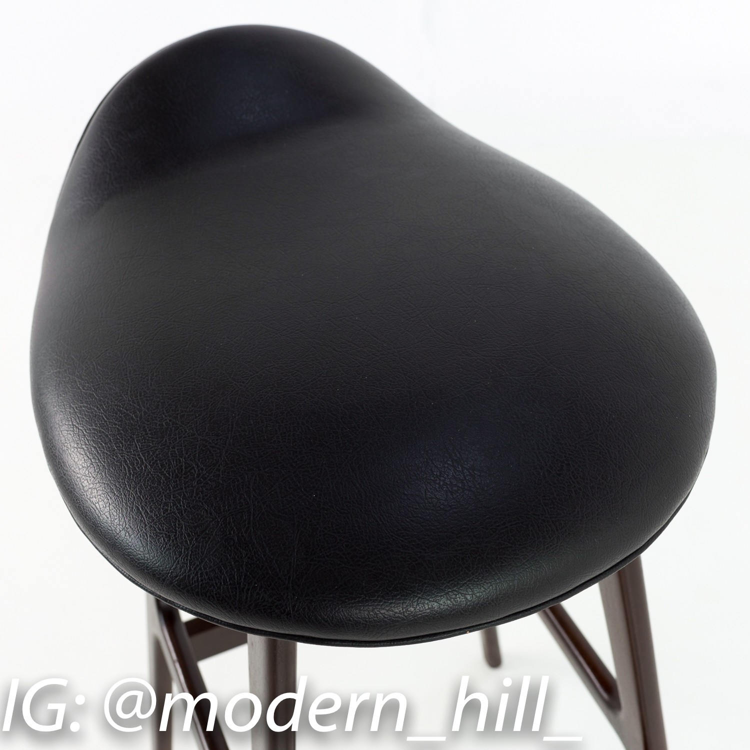 Erik Buck Mid Century Modern Rosewood Bar Stools - Matching Pair