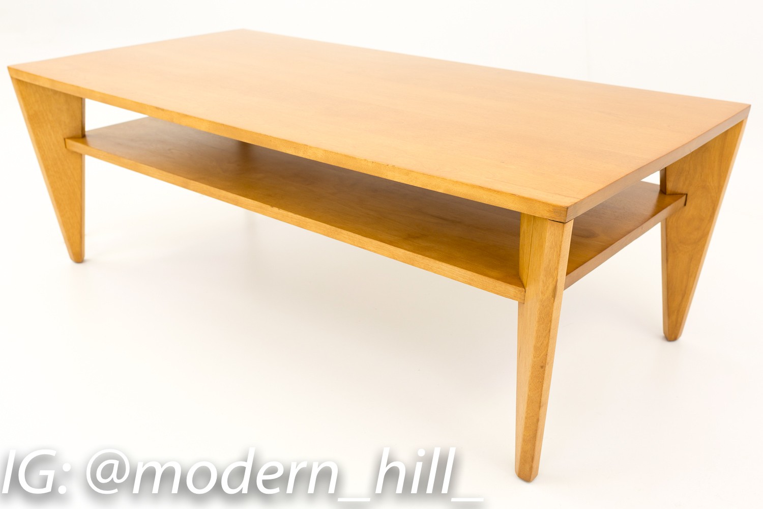 Russel Wright for Conant Ball Mid Century Modern Mates Birch Blonde Coffee Table