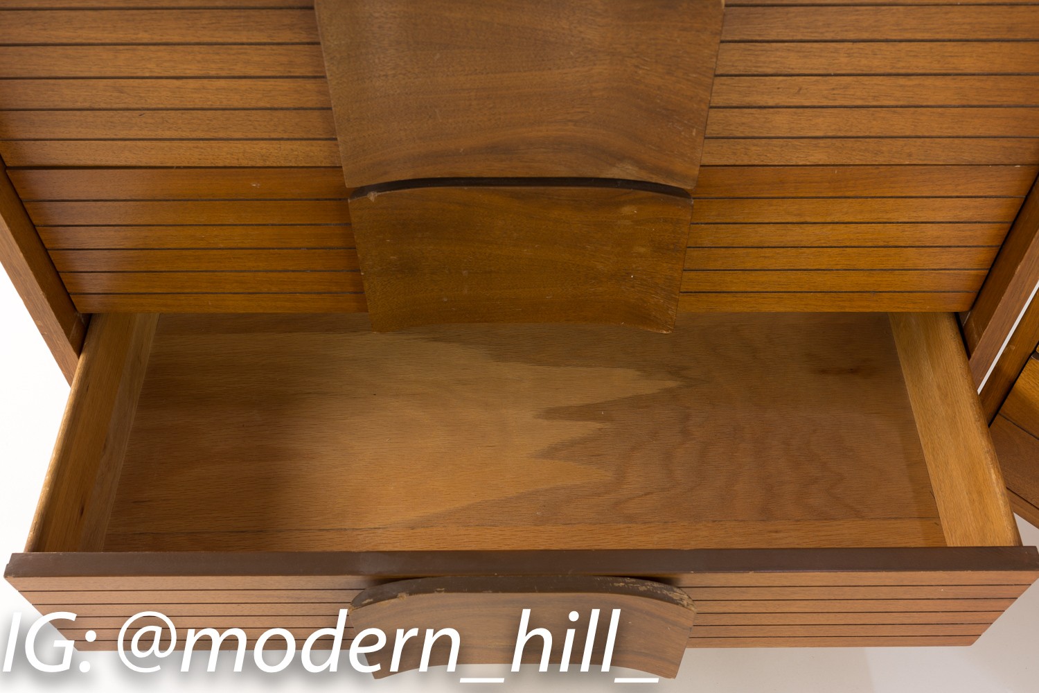 Johnson Carper Mid Century Modern 3 Piece Corner Walnut and Formica Dresser Desk
