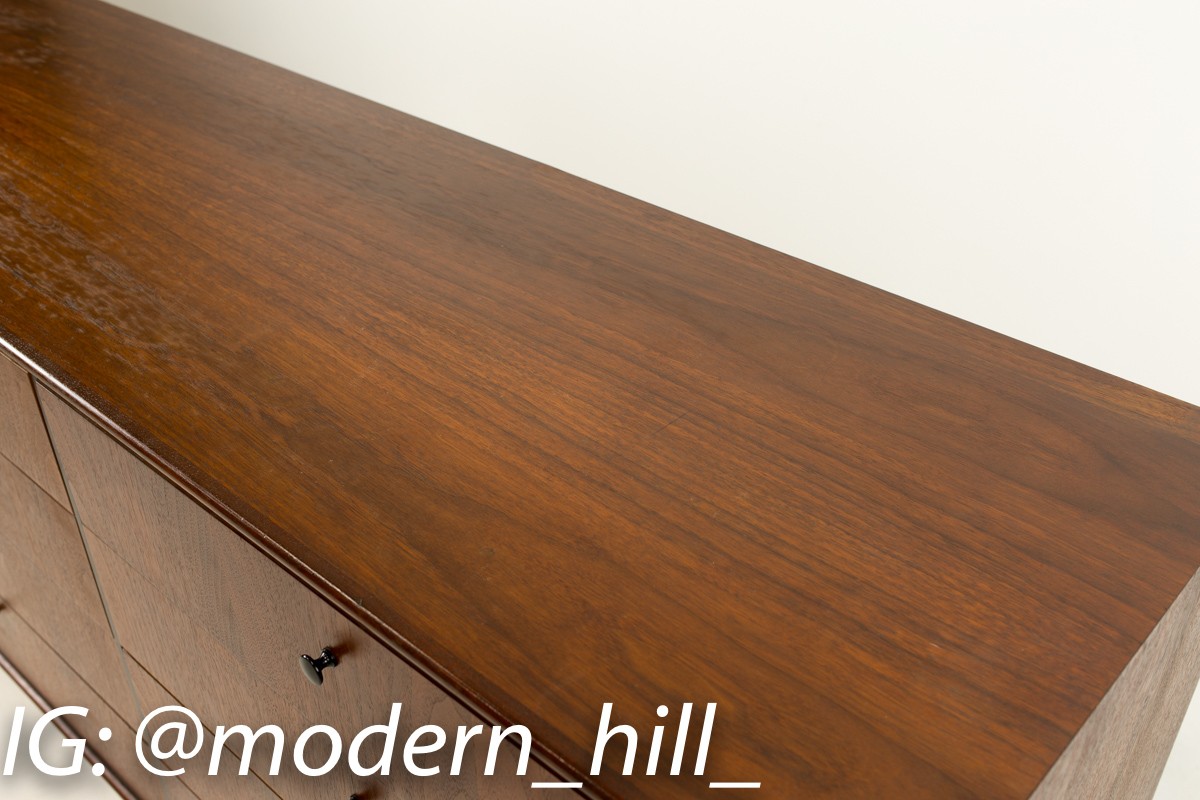 Milo Baughman for Arch Gordon Mid Century 12 Drawer Long Lowboy Dresser