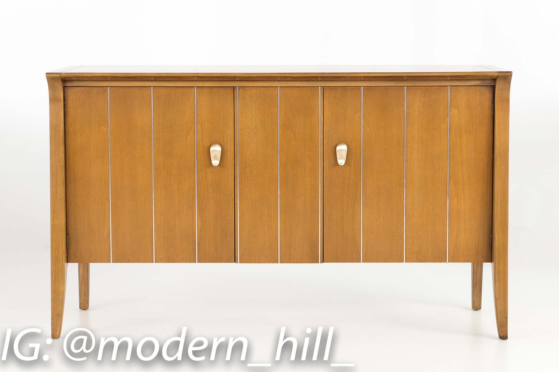 John Van Koert for Drexel Profile Small Mid Century Sideboard Media Cabinet Console