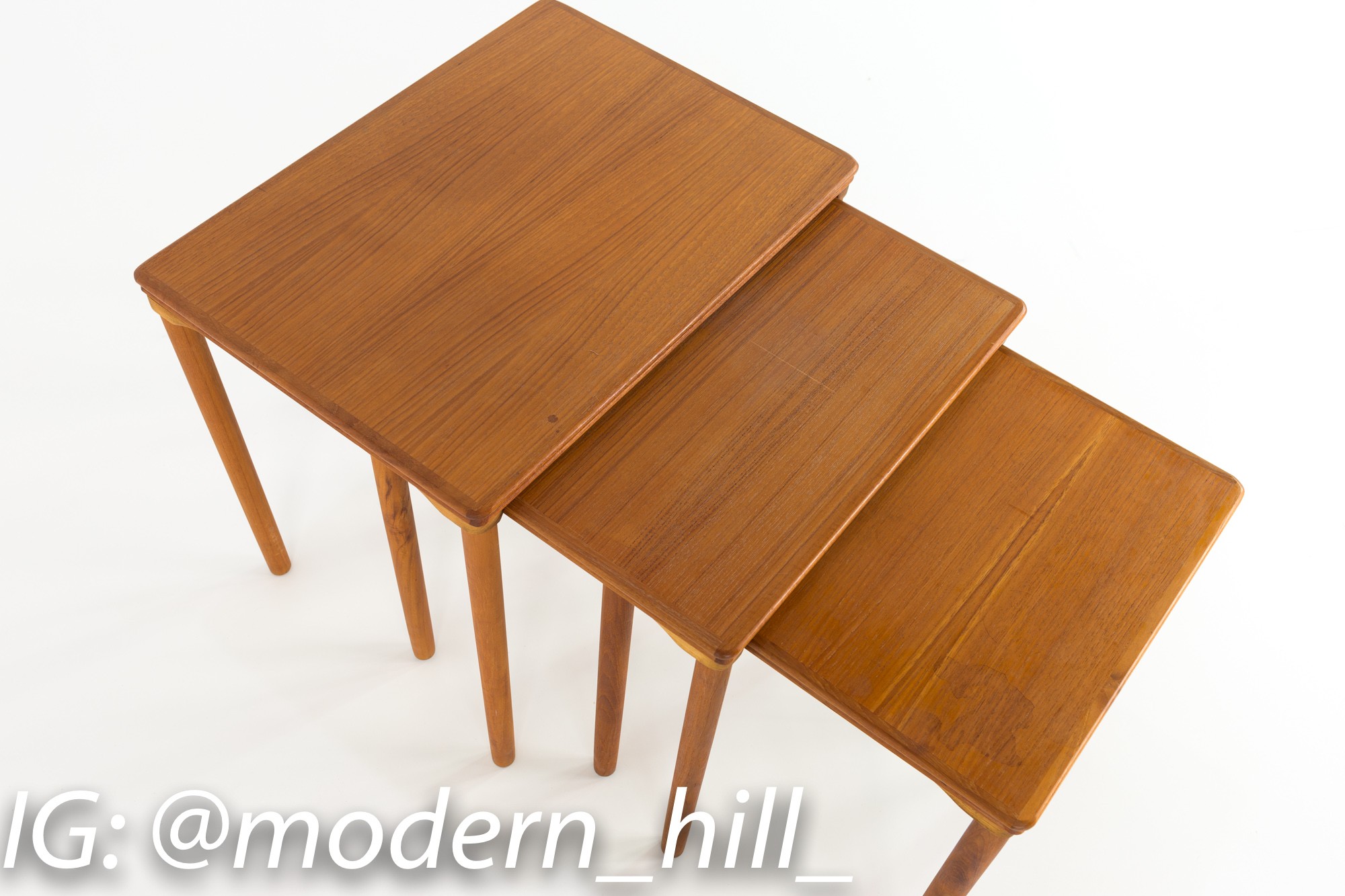 Mid Century Modern Danish Teak Nesting Tables
