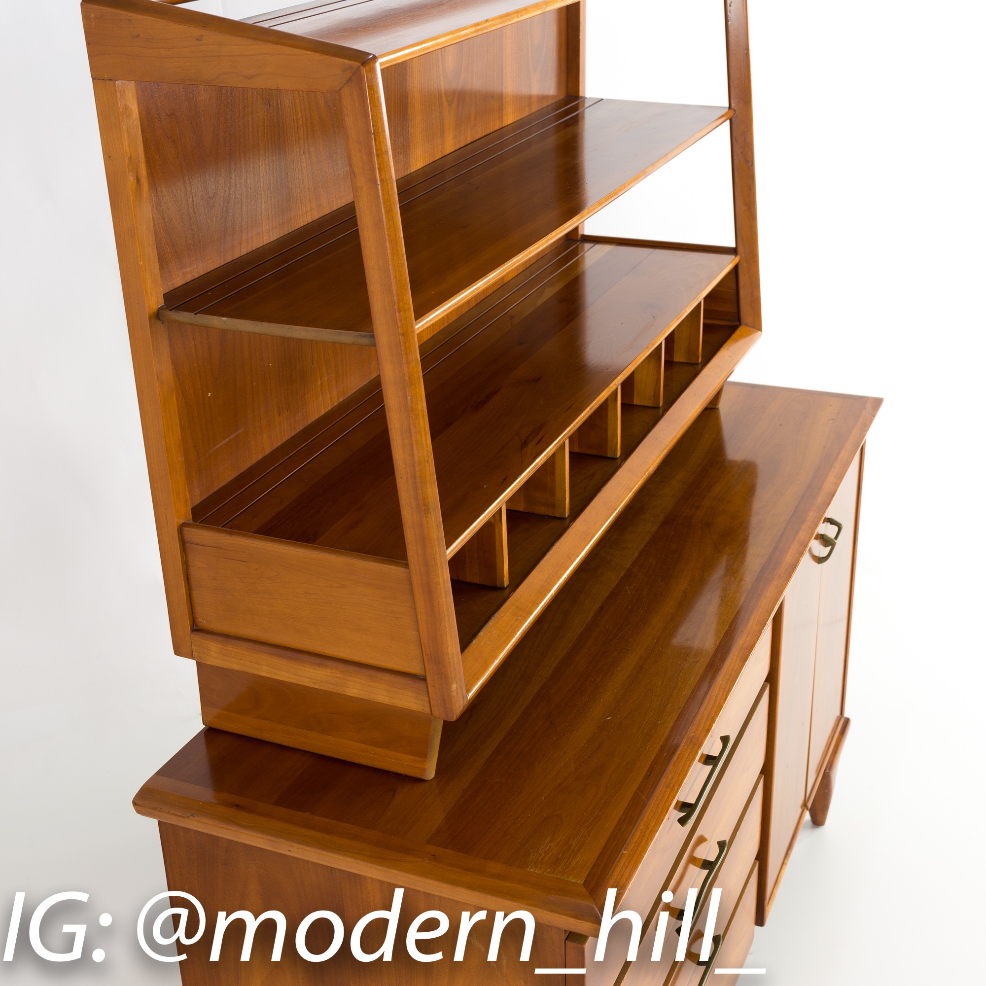 Mid Century Modern Cherry Buffet and Hutch