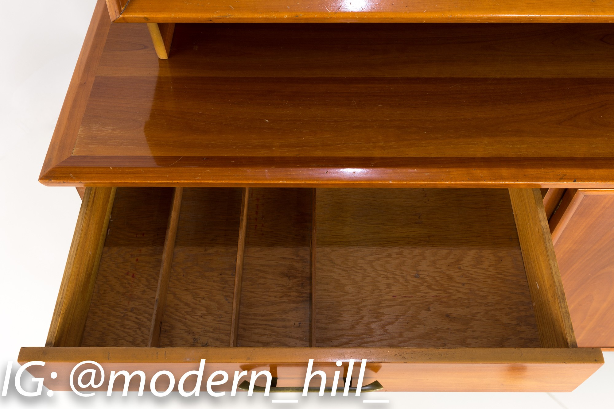 Mid Century Modern Cherry Buffet and Hutch