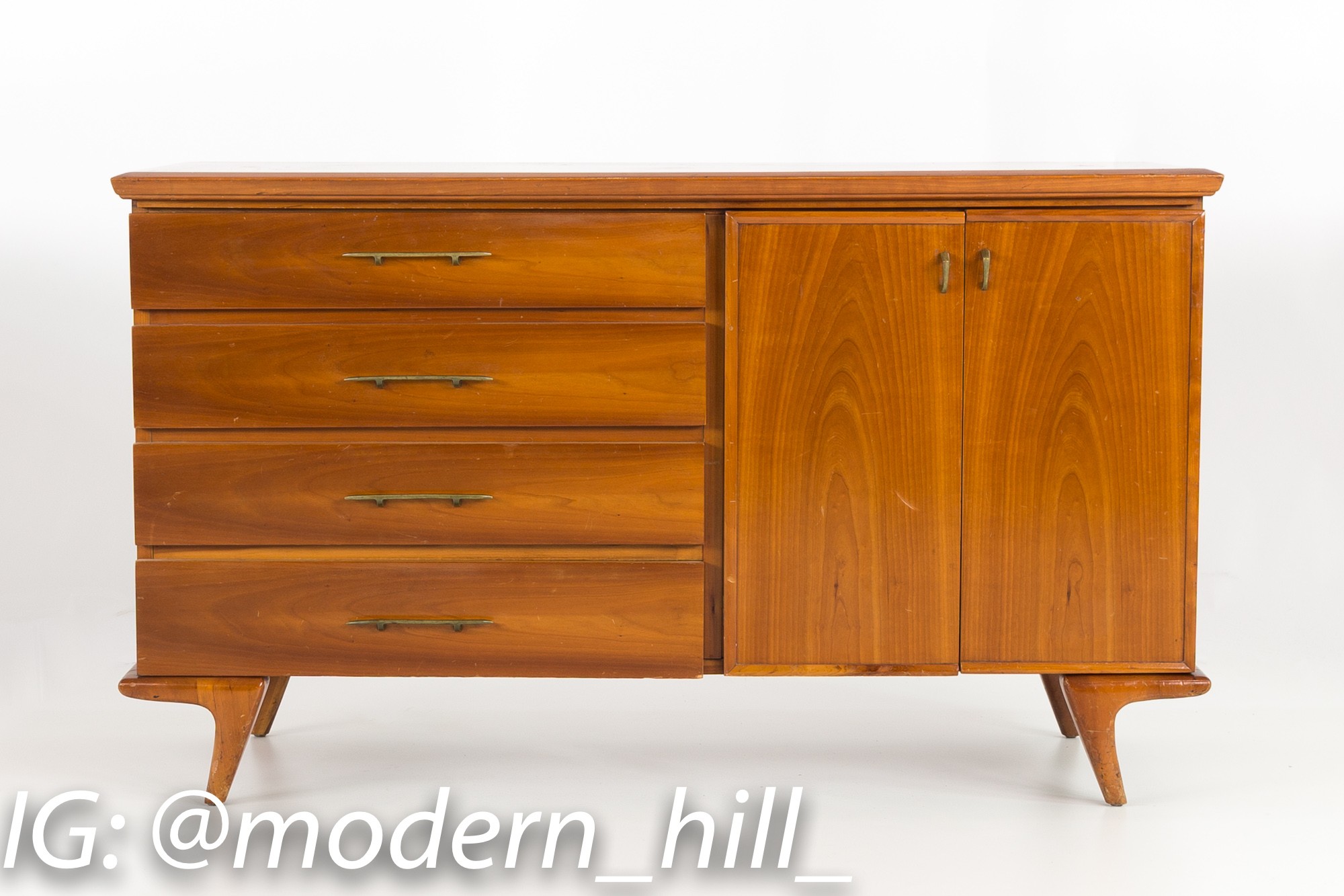 Mid Century Modern Cherry Buffet and Hutch