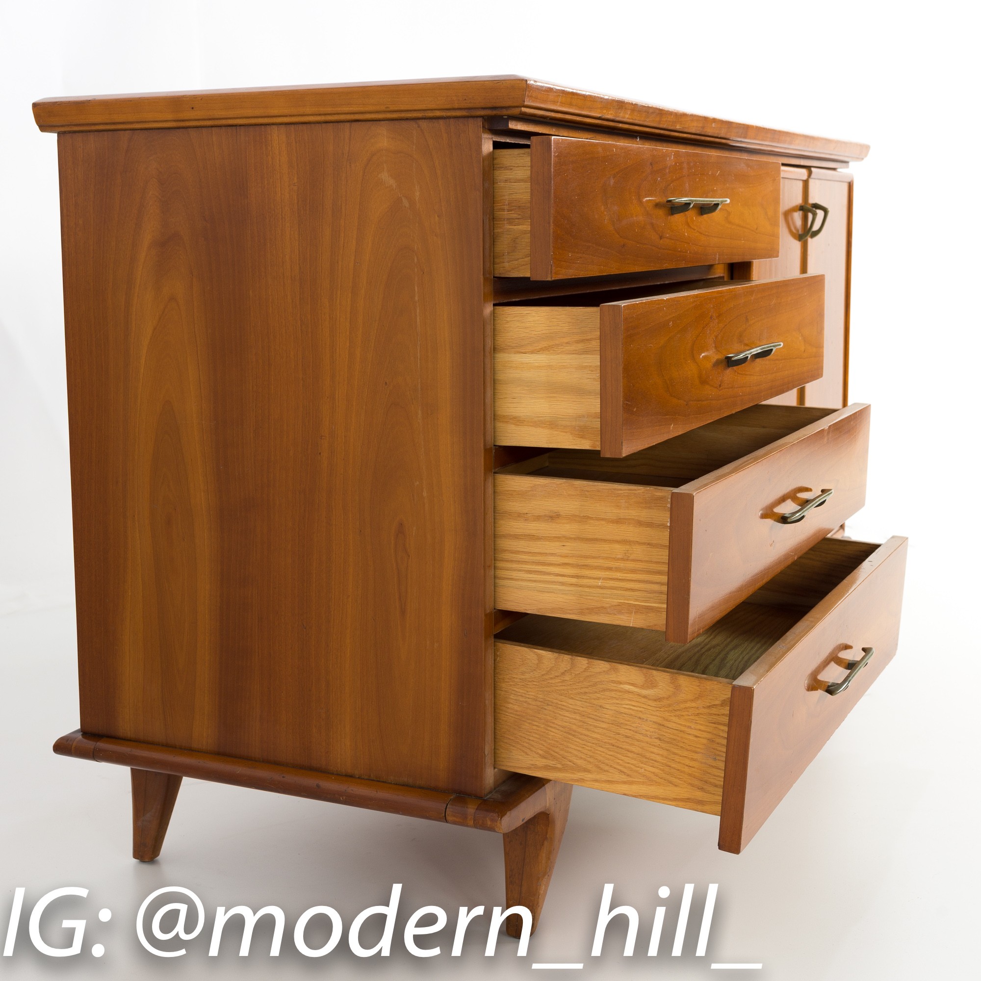 Mid Century Modern Cherry Buffet and Hutch