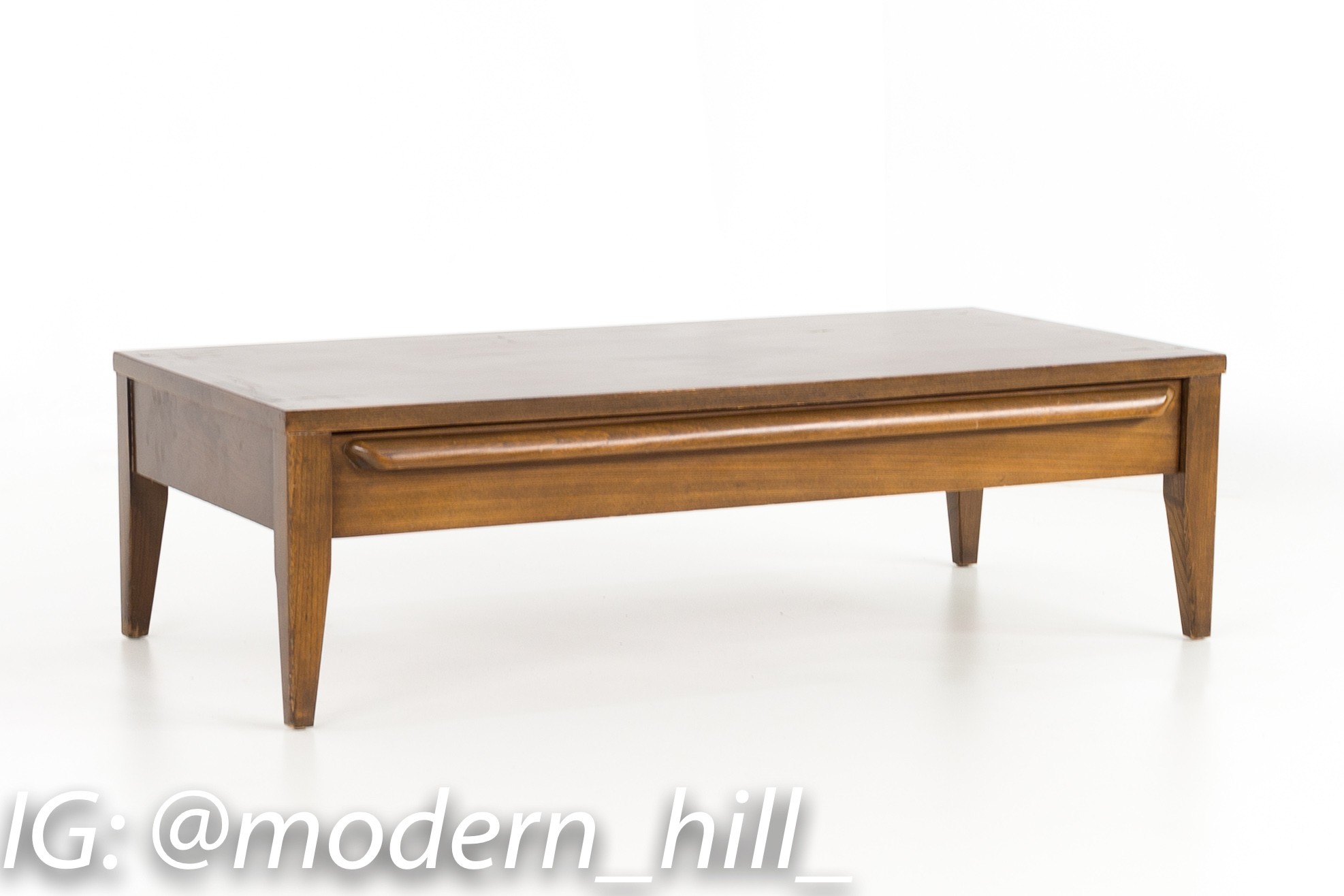 Lane Mid Century Modern Small Low Walnut Coffee Table