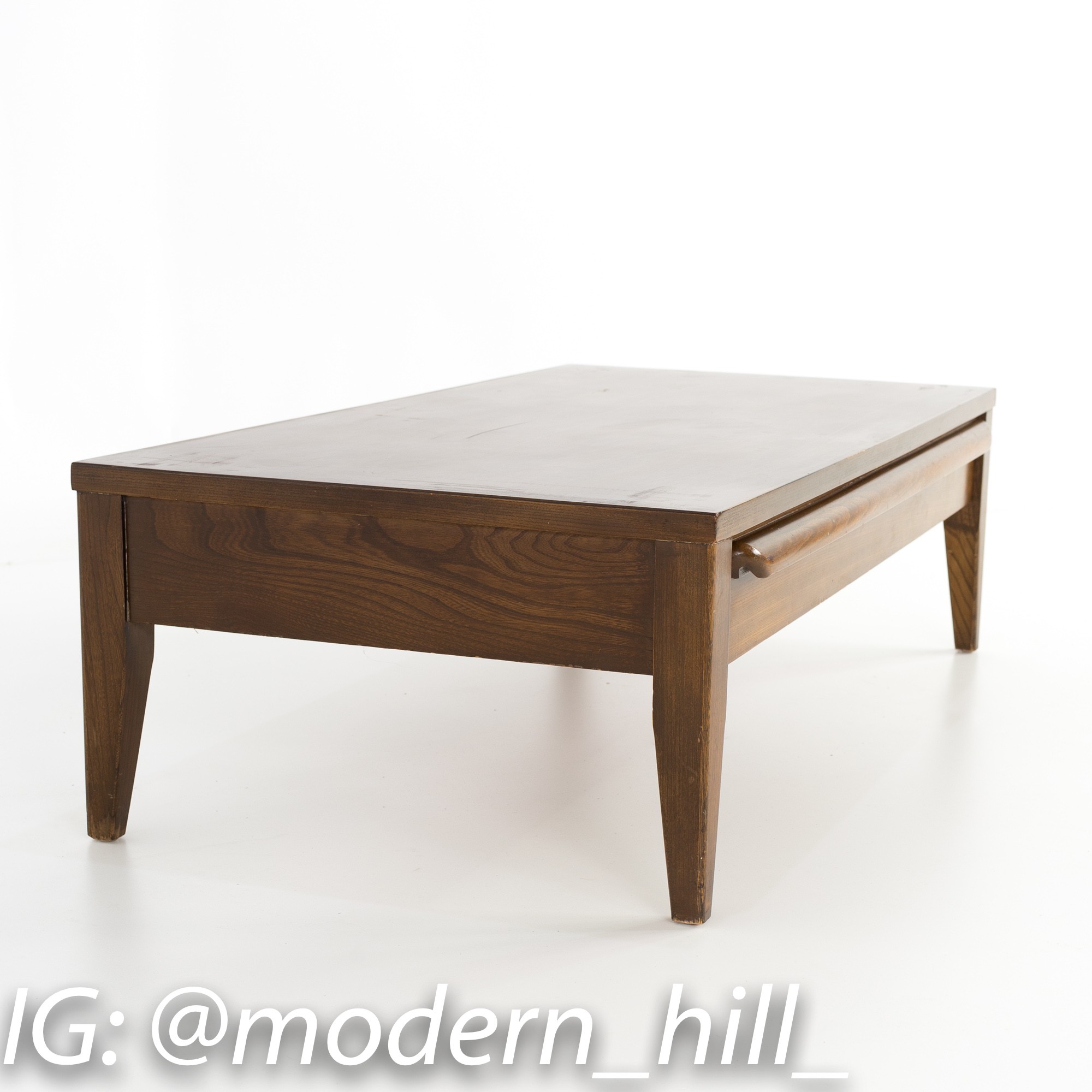 Lane Mid Century Modern Small Low Walnut Coffee Table