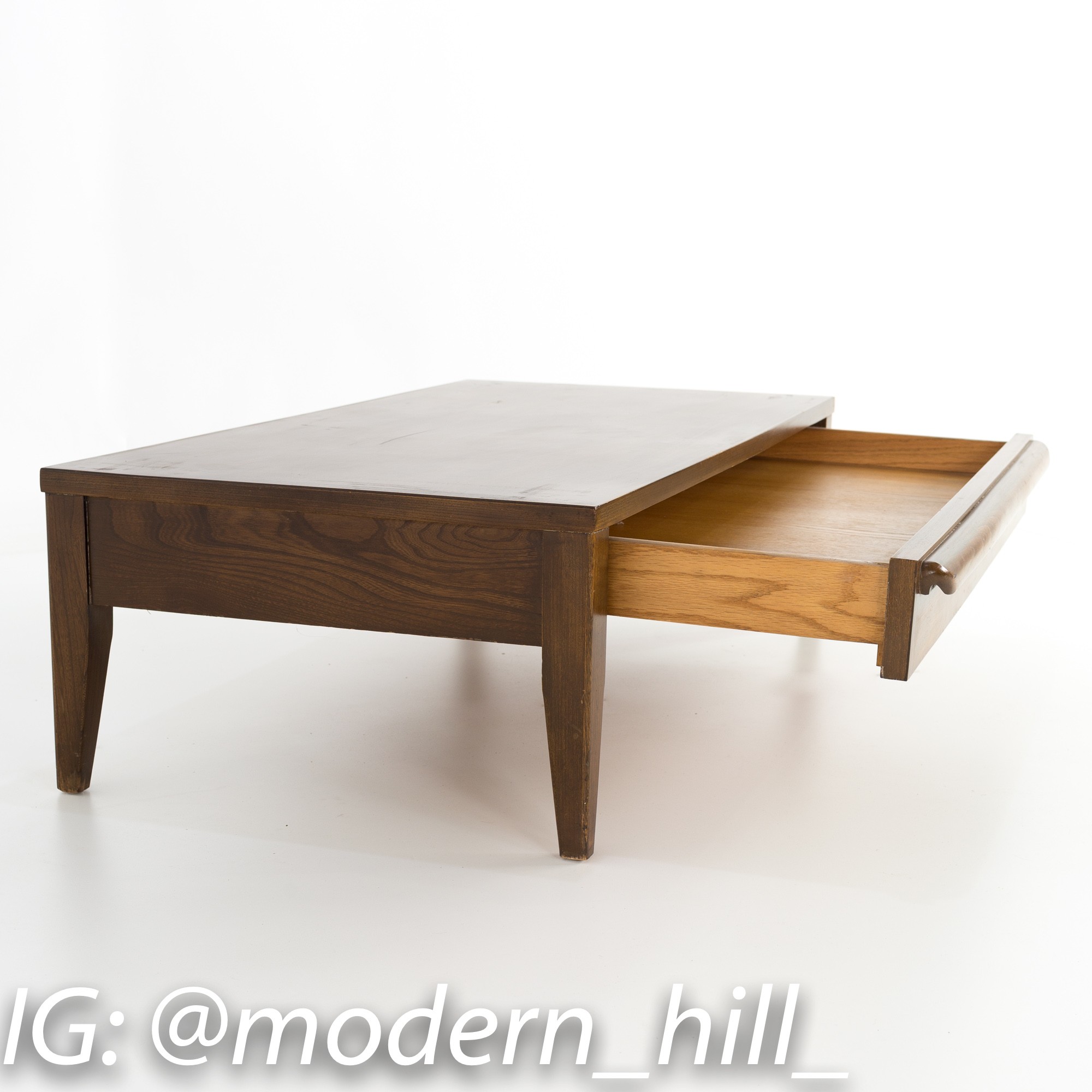 Lane Mid Century Modern Small Low Walnut Coffee Table
