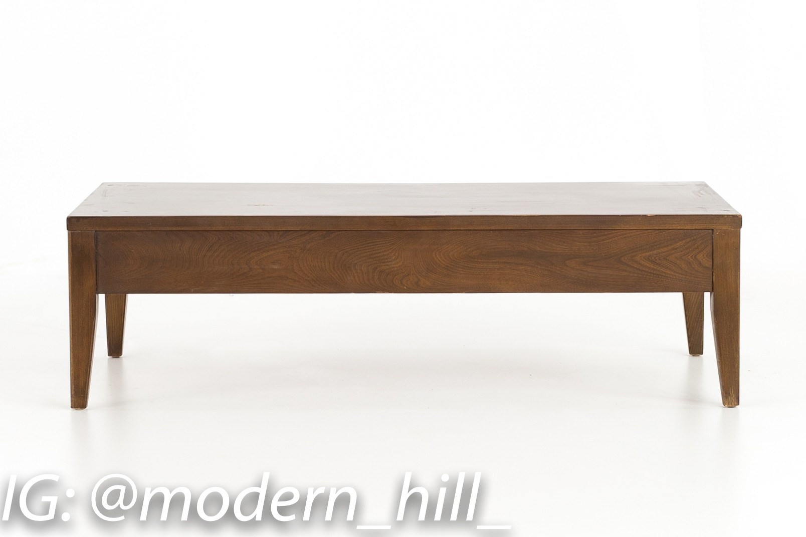 Lane Mid Century Modern Small Low Walnut Coffee Table