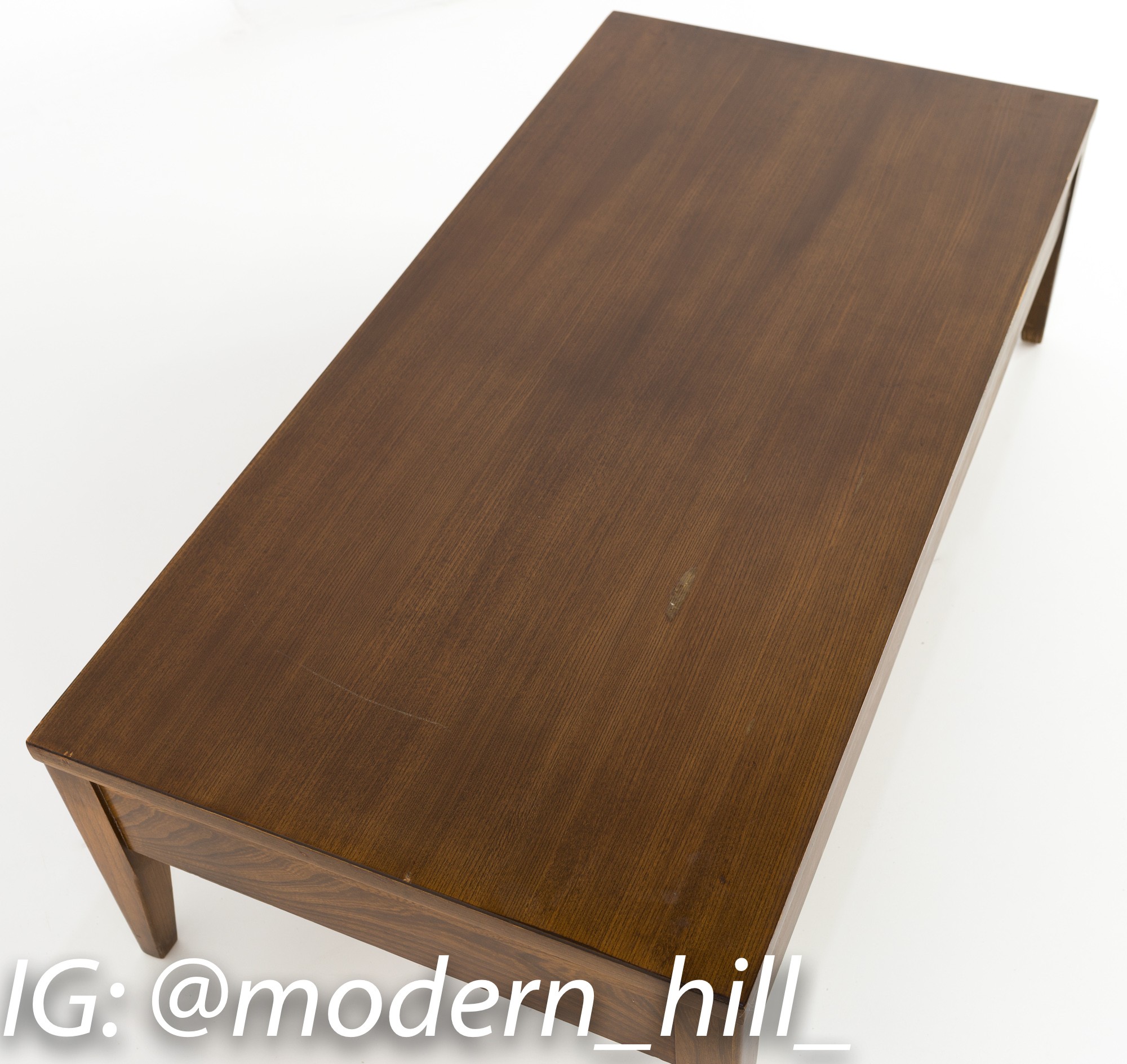 Lane Mid Century Modern Small Low Walnut Coffee Table