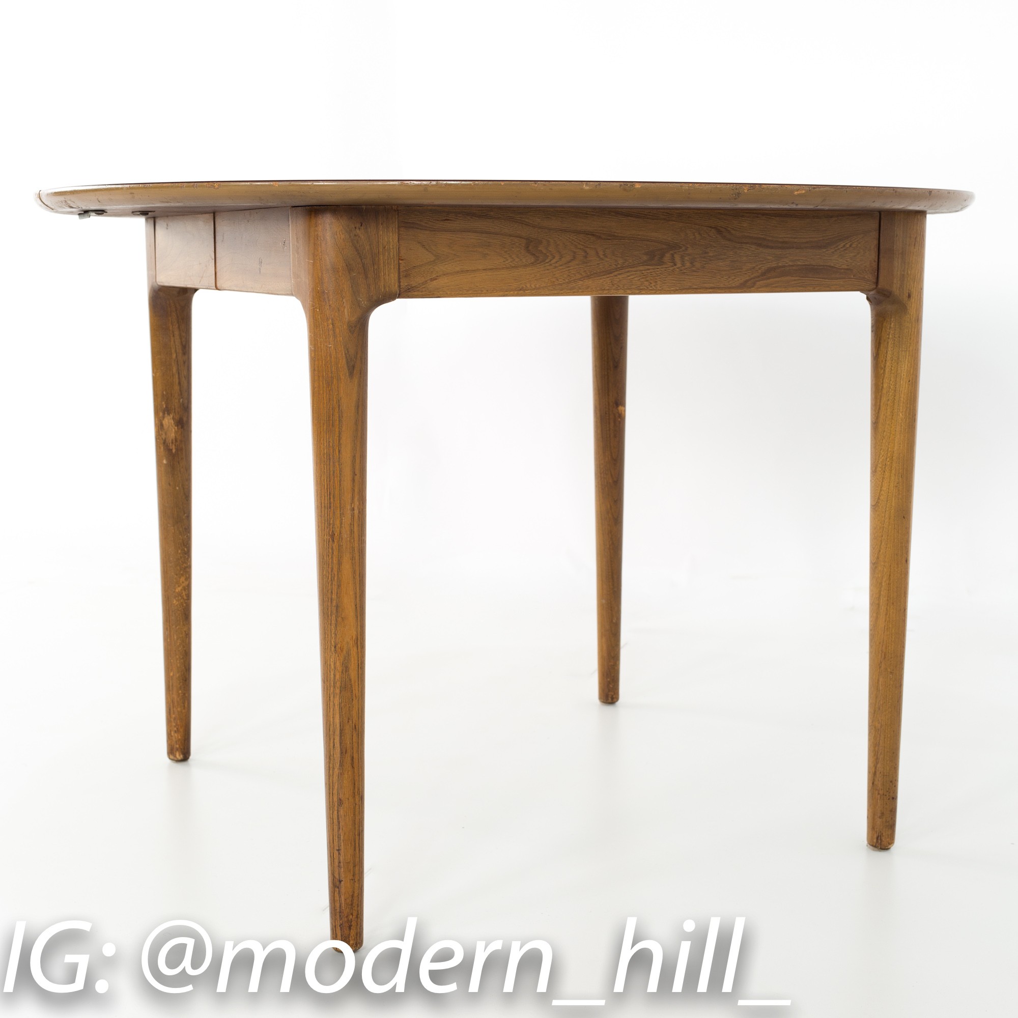 John Van Koert for Drexel Profile Mid Century Round Dining Table