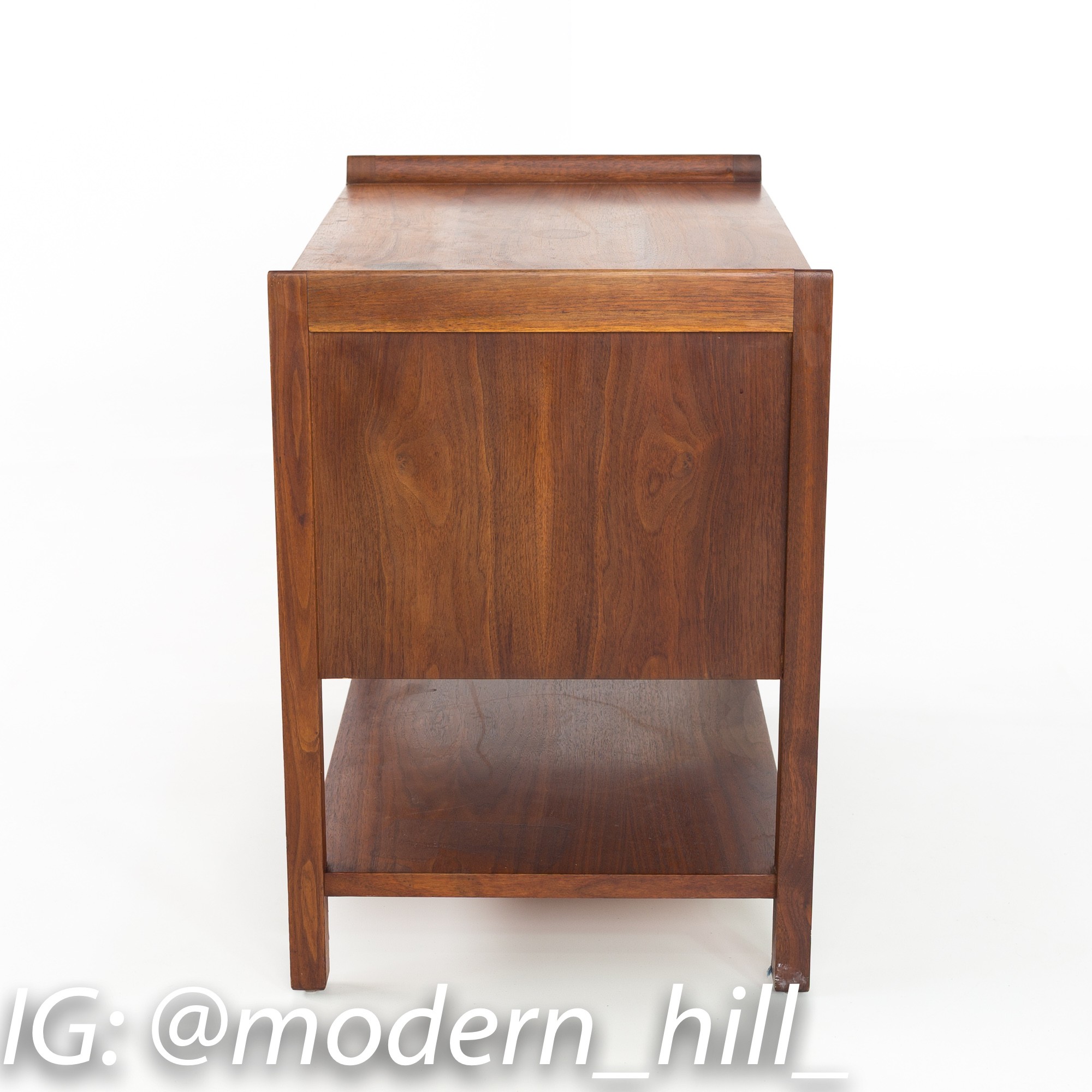 Dillingham Mid Century Walnut Nightstand Record Cabinet Side End Table