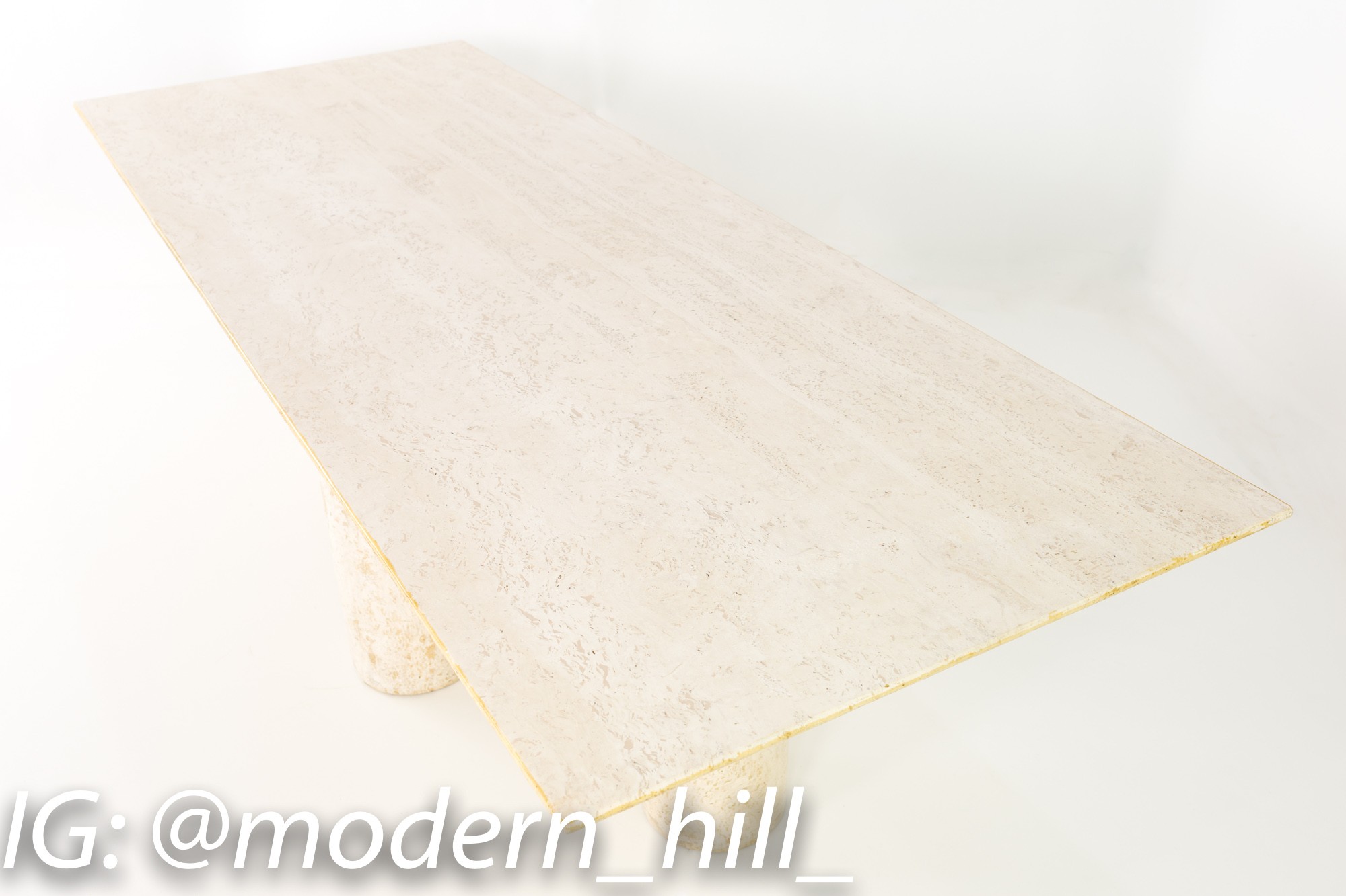 Mario Bellini Il Colonnato Travertine Marble Mid Century Modern Dining Table