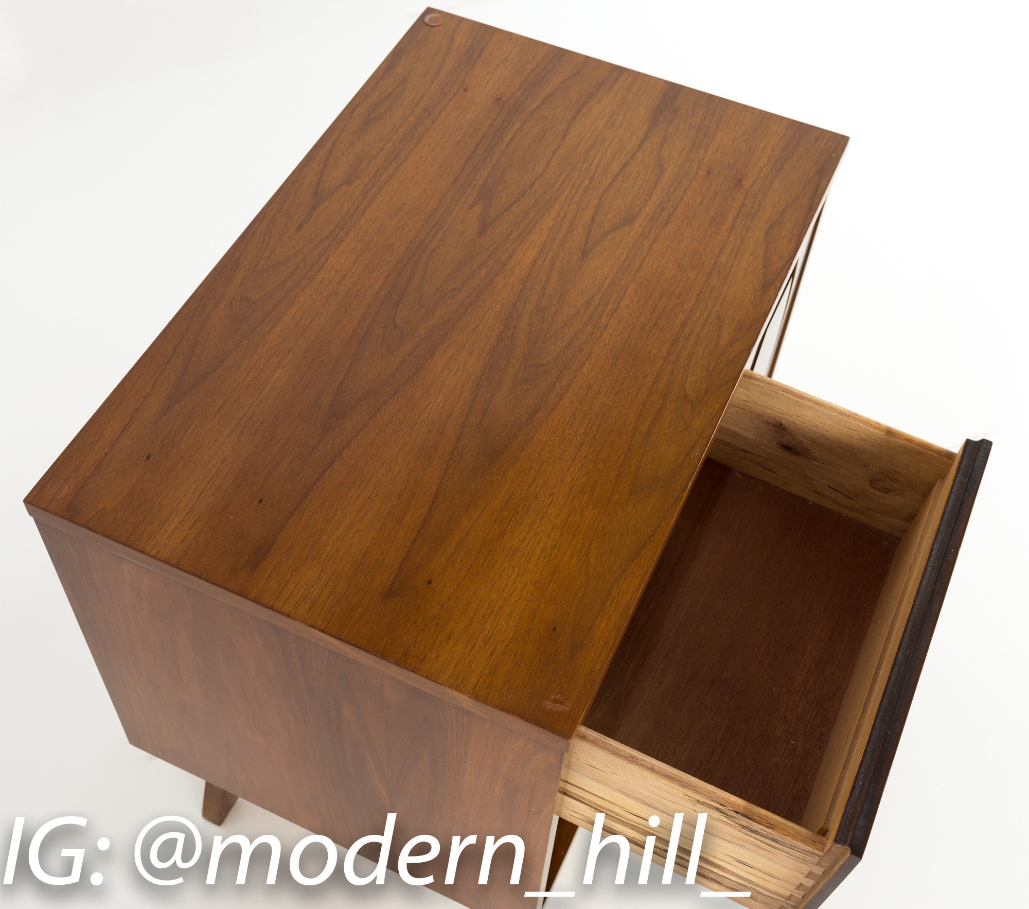 Young Manufacturing Mid Century Walnut Nightstand