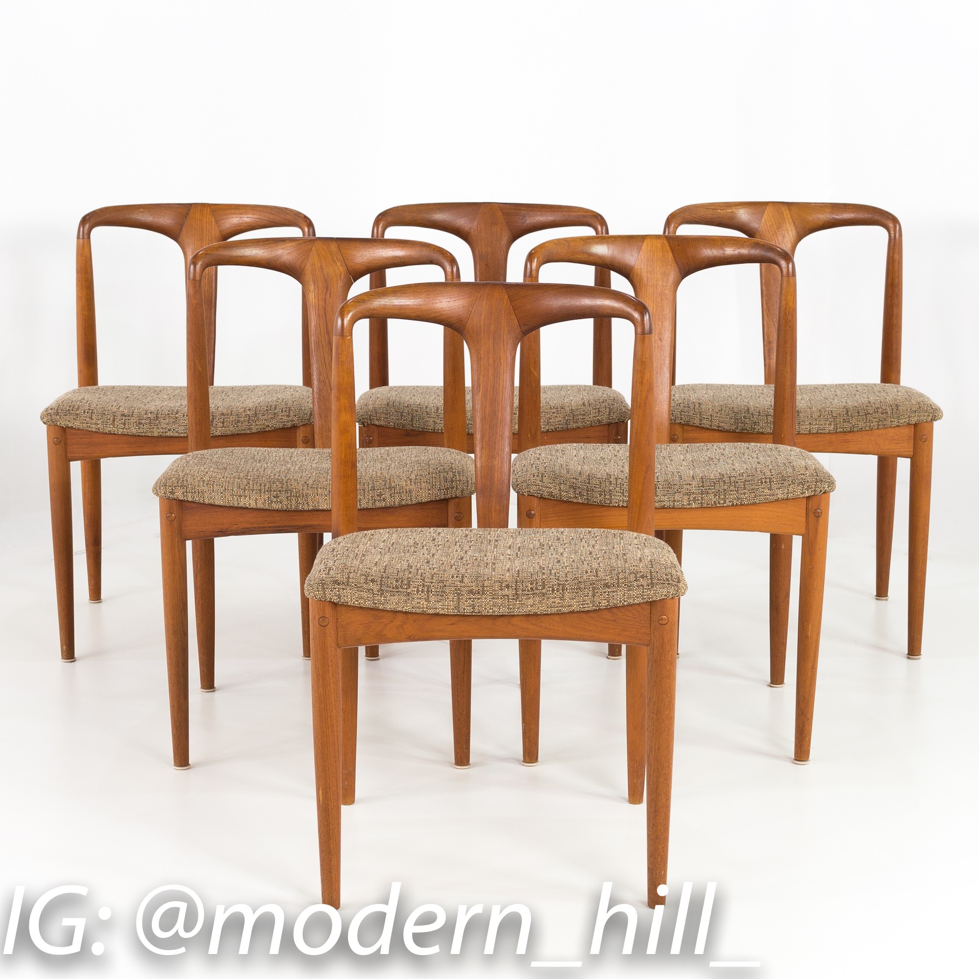 Images | Mid Century Modern Furniture - Mid Century Furniture Chicago Johannes Andersen Juliane Style Mid Century Teak Dining Chairs - Set of 6