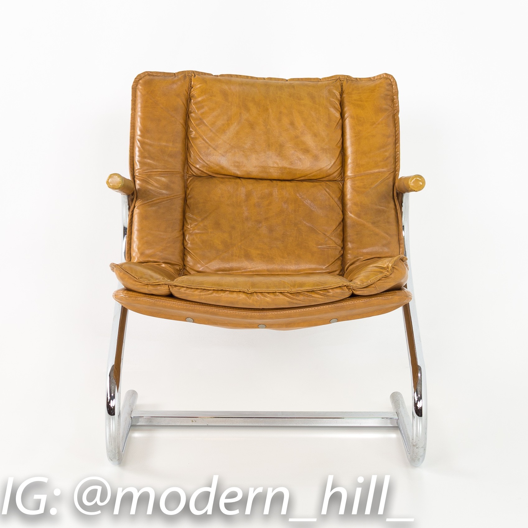 Mid Century Modern Italian Chrome Z Lounge Chairs - Set of 4